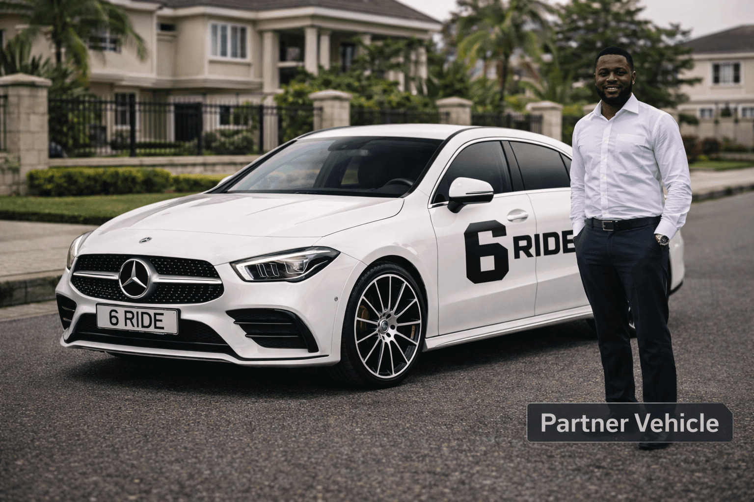6ride partner Mercedes with male rider